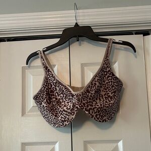 Lilyette Brown Leopard Print Bra